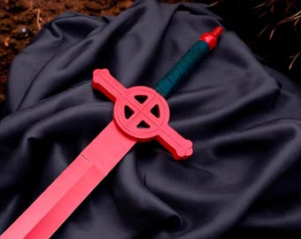 Handcrafted Demon Blood Sword – Adventure Time Finn Inspired, Silver Guard, Stainless Steel Collectible, Cosplay & Display Fantasy Sword