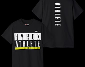 Custom Hyrox Athlete Shirt, Personalized Hybrid Partner Workout Tee