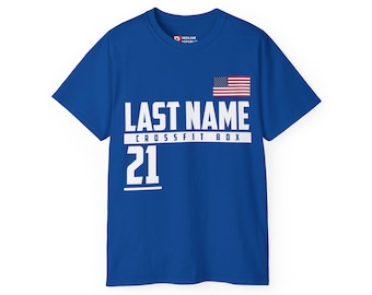 Custom CrossFit Team Jersey, Personalized WOD Workout Shirt, Customized Fitness Gym Tee