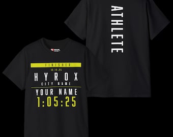 Personalized Hyrox Finisher Tee, Vintage Style Cotton