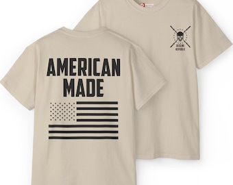 American Made Flag Gym Shirt, Patriotic USA Workout Tee for CrossFit, HYROX, and Fitness Training