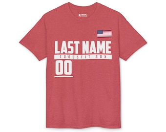 Custom CrossFit Team Jersey, Personalized WOD Workout Shirt, Customized Fitness Gym Tee