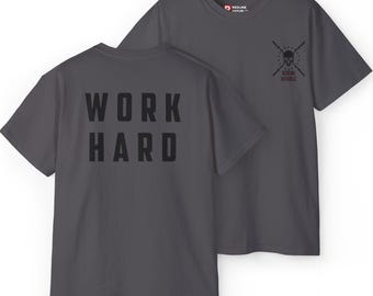 Work Hard Gym Shirt, Motivational Workout Tee for CrossFit, HYROX, and Fitness Training