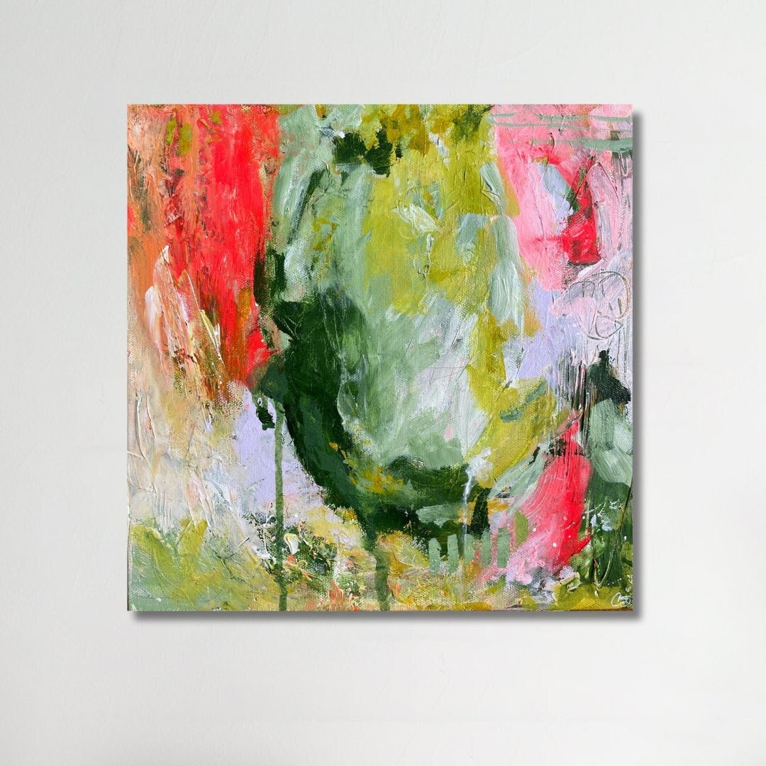 Abstract Art Original, Small Colorful Artwork, Original Painting on ...