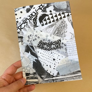 One Collage Masterboard, One Sheet Collage, Black White Collage Papers, Distressed Collage, Art Journaling, Junk, Art Supplies, Collaging