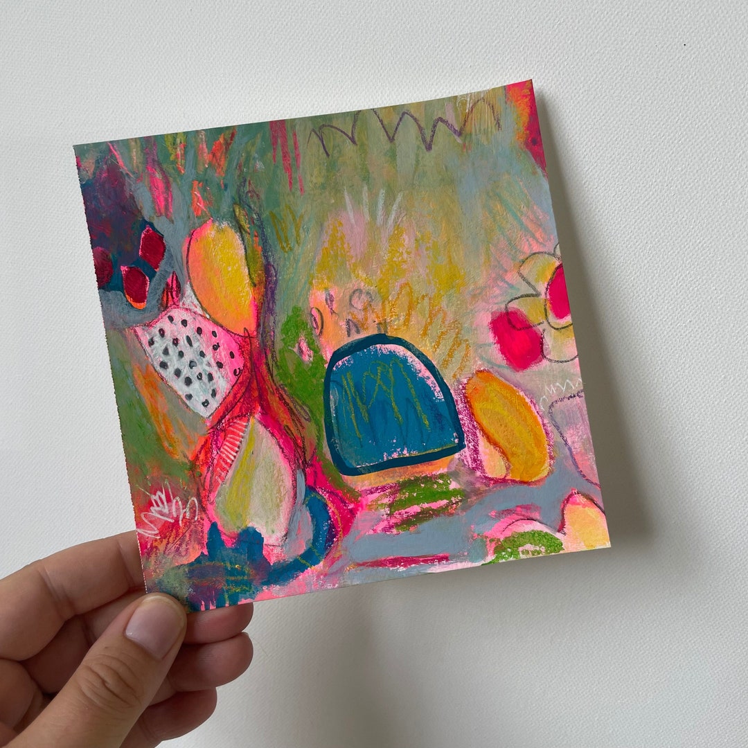 Affordable Original Art, Wall Art on Paper, Painting Original, Mini