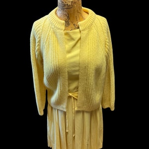 Yellow Day Dress with Matching Sweater