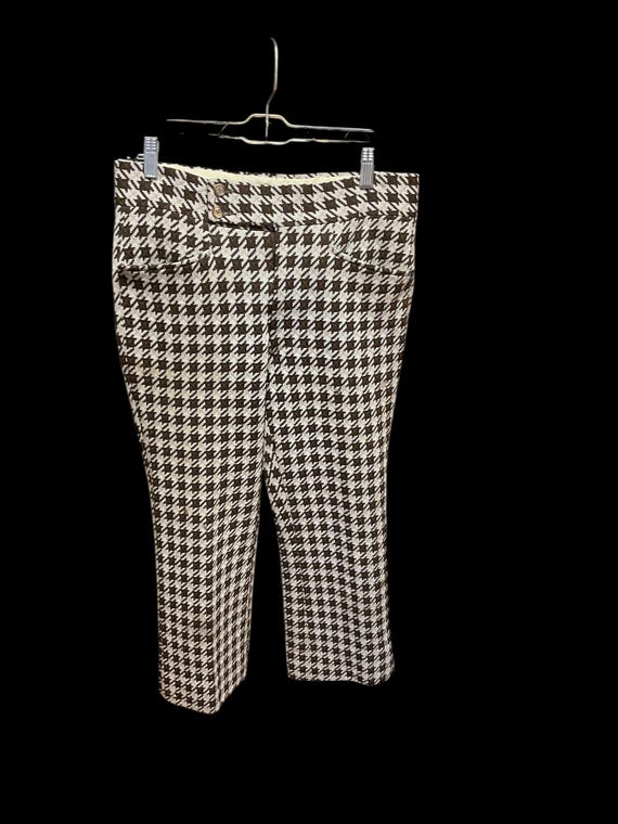 Houndstooth Polyester Pants - image 1