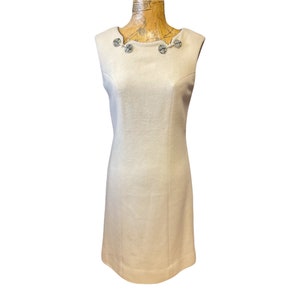 1960’s Winter White Wool Sheath Dress