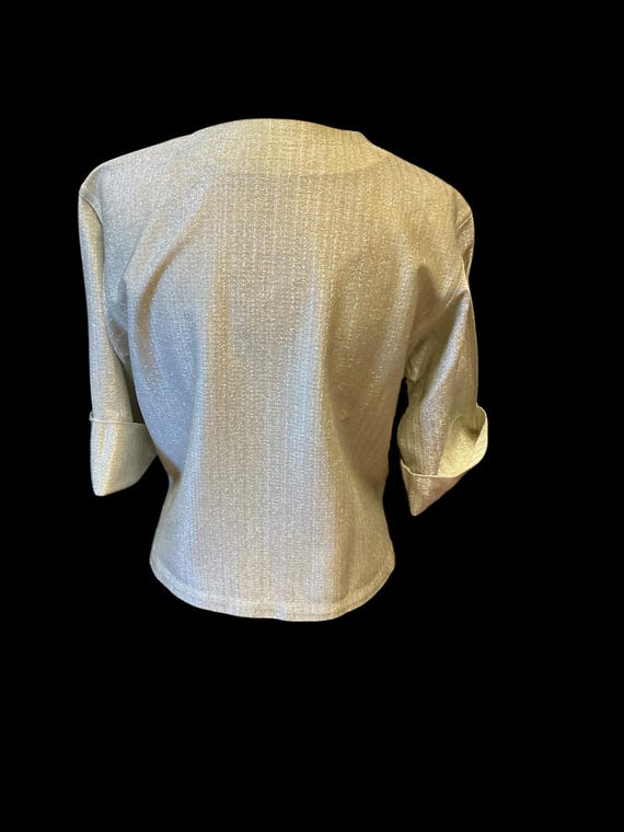 Silver Lurex Blouse View 3