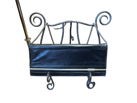 Gimi Black Leather Convertible Clutch