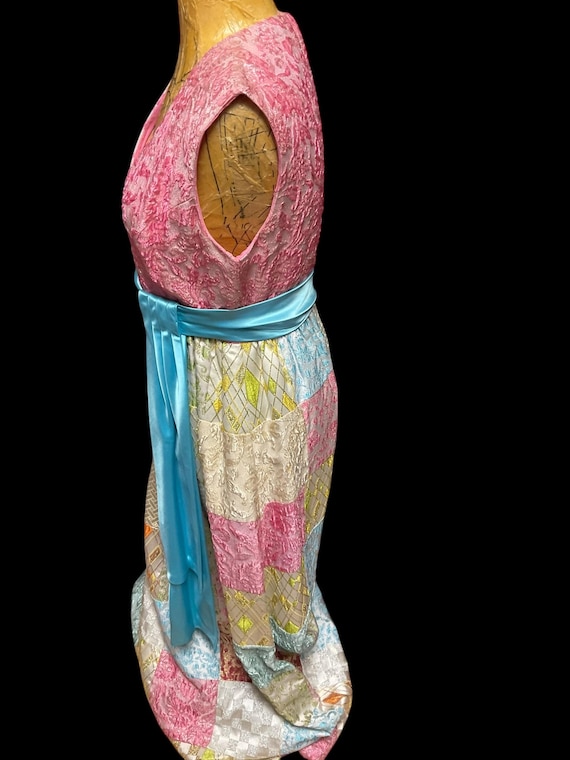 Brocade Patchwork Long Dress - image 3