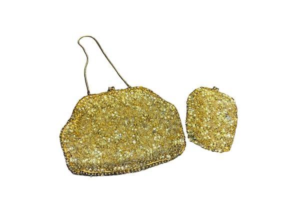 Gold sequin purse sale