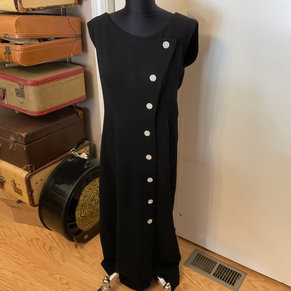 60s Black long gown - image 1