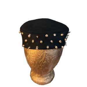 Elegant Gold Studded Women\'s Vintage I. Magnin Hat I. Magnin | Accessories | Vintage Fauxfur Hat | Poshmark main image 3