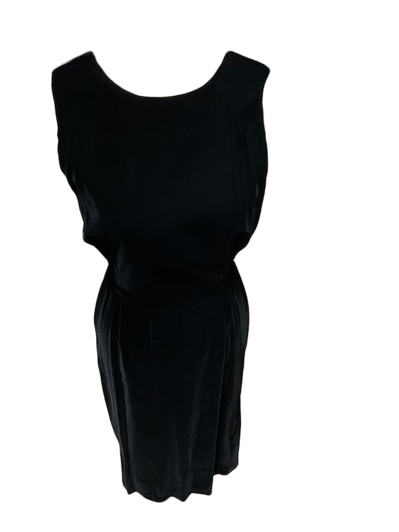 Black Velvet Wiggle Dress - image 1