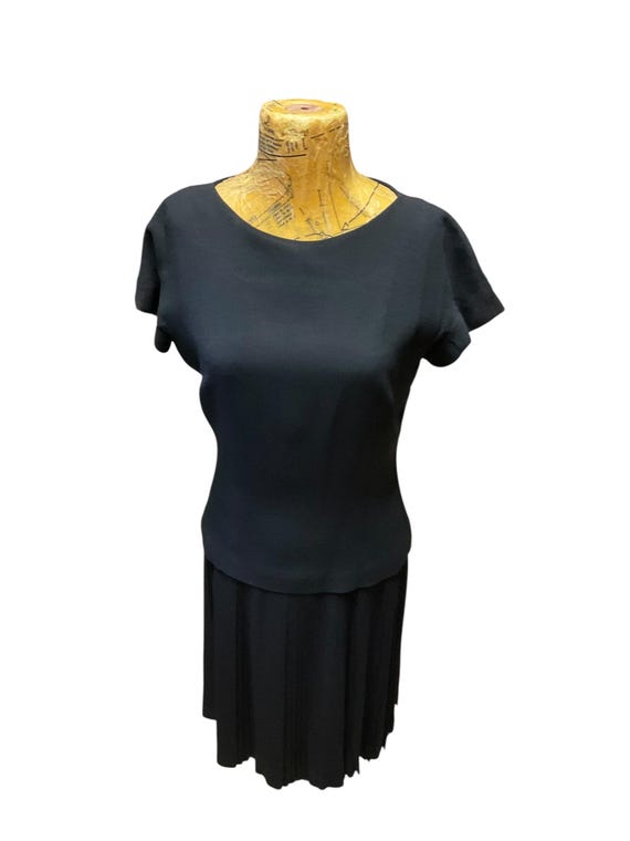 Drop Waist Crepe Dress