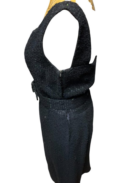 Black Boucle Wiggle Dress - image 3