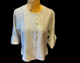 Zilveren lurexblouse