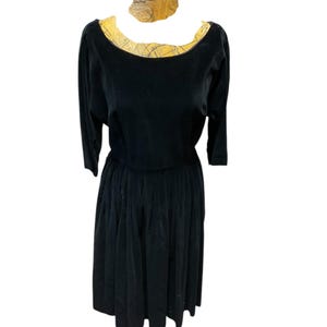 Black Velvet Swing Dress