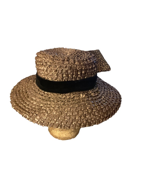 Brown Straw Hat - image 2