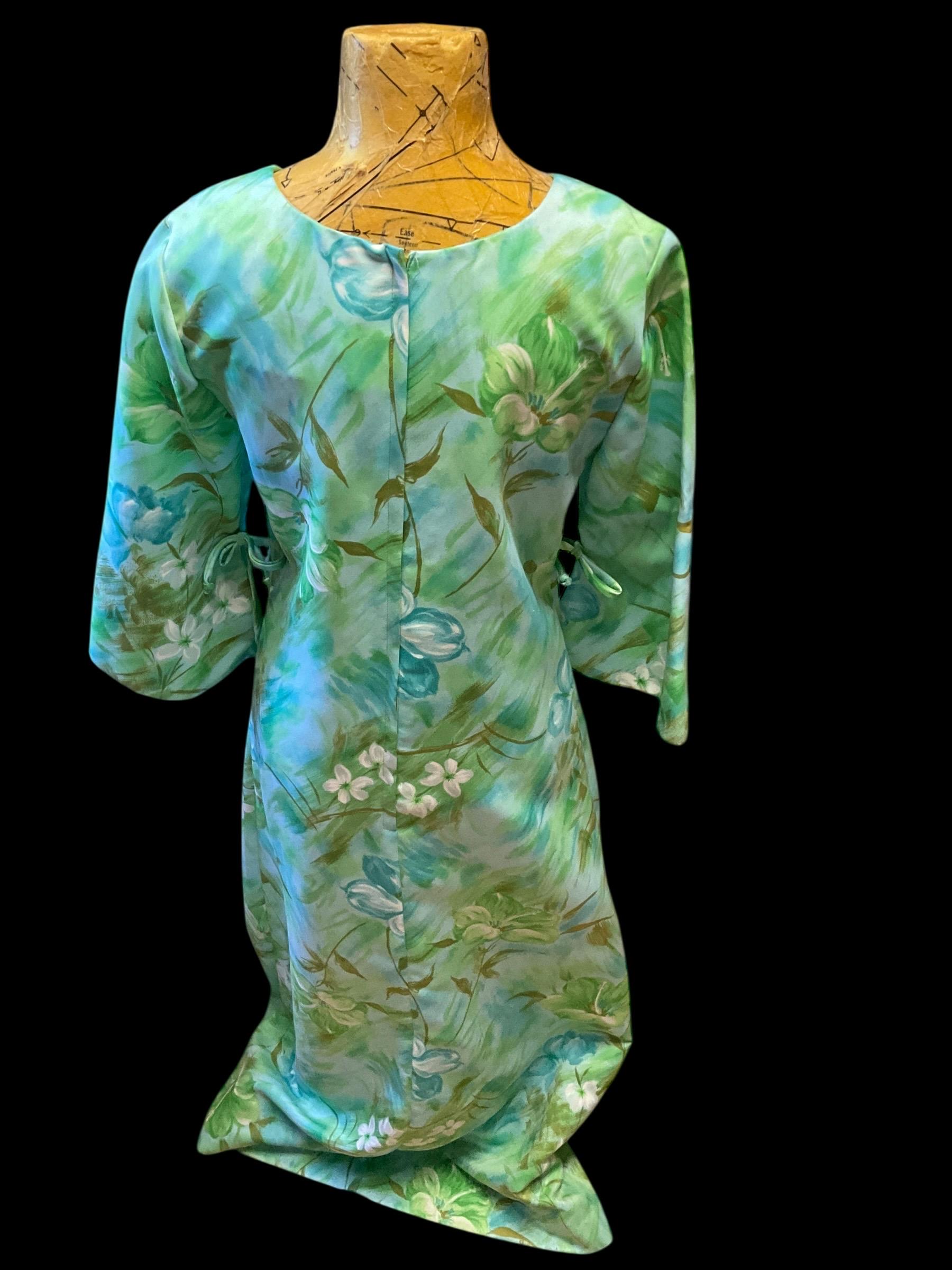 パシフィックアイルハワイアンロングドレス - Etsy 日本