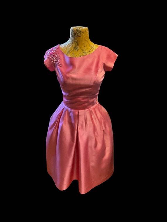 1950s Lorrie Deb of San Francisco Pink Cocktail D… - image 1