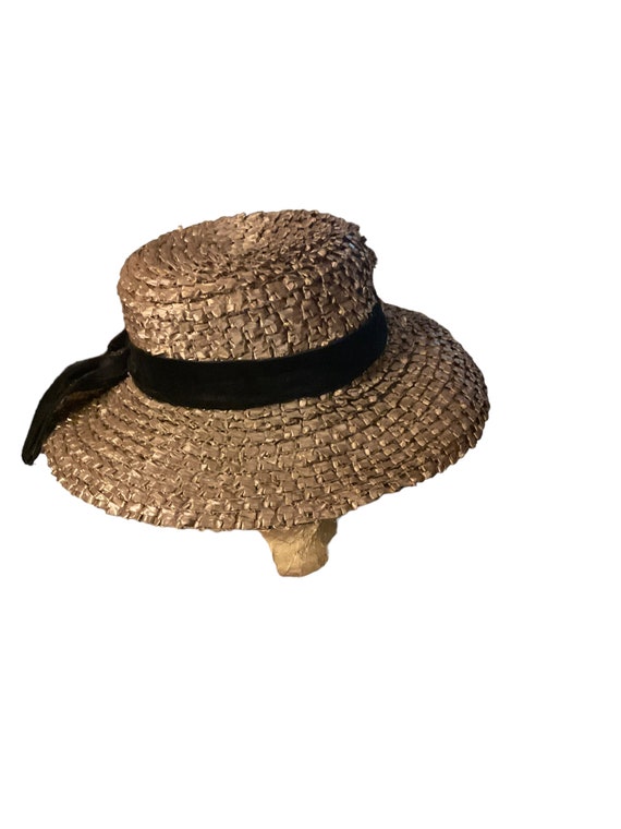 Brown Straw Hat - image 1