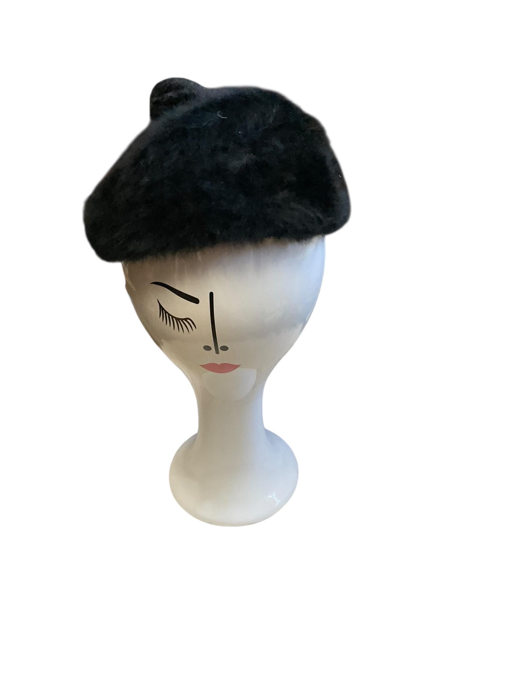 VTG J MOORE ANGORA RABBIT FUR BERET Rabbit Fur Beret - Etsy main image 3