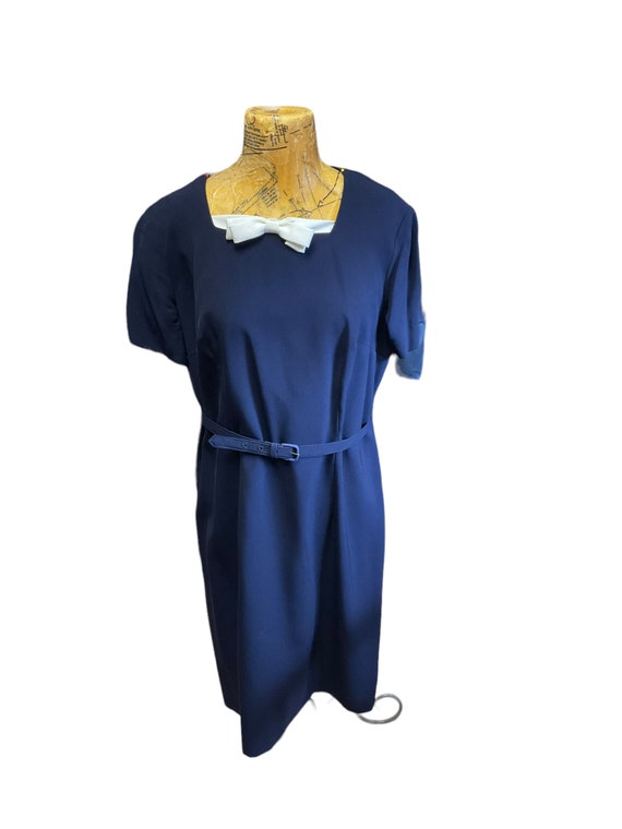 A Lady Petite Navy Blue Dress