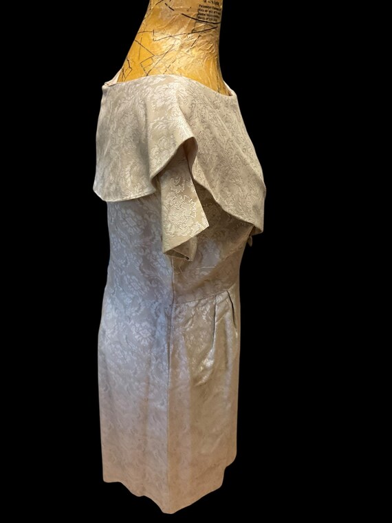 Champagne Brocade Wiggle Dress - image 3