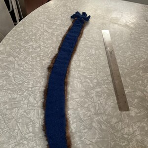 Mink Scarf with Blue Accents