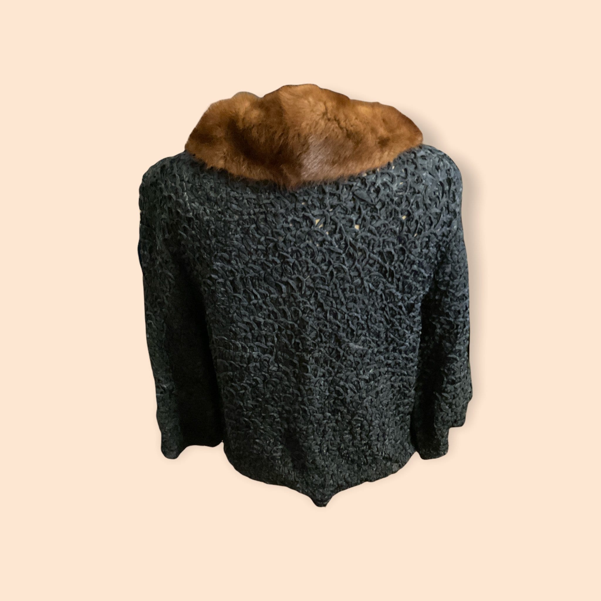 M me eme Ribbon fake fur coat エムミーエメ