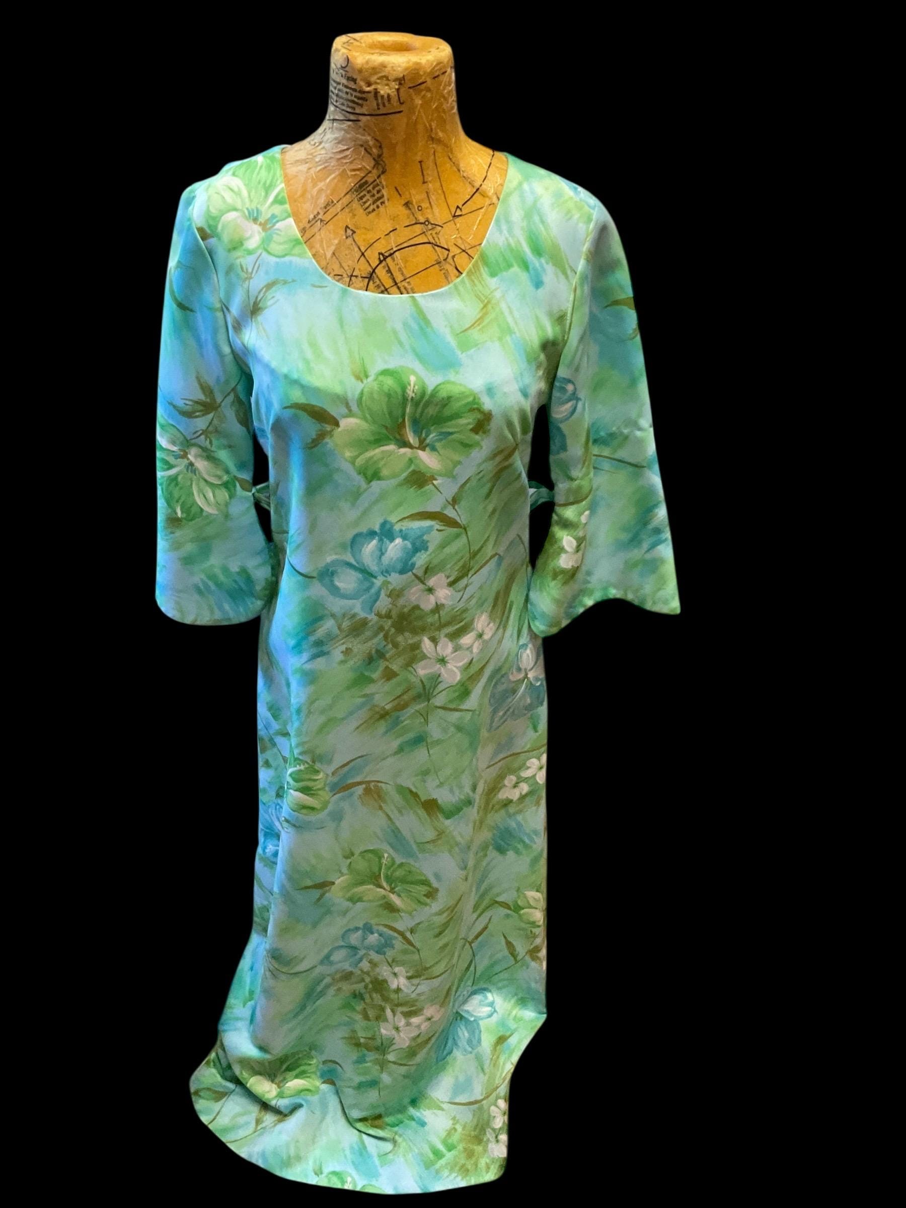 パシフィックアイルハワイアンロングドレス - Etsy 日本