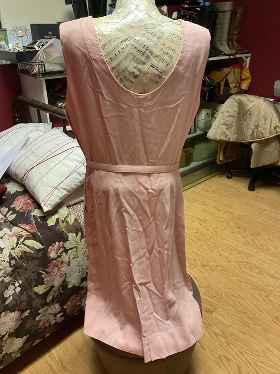 Pink Linen Wiggle Dress - image 3