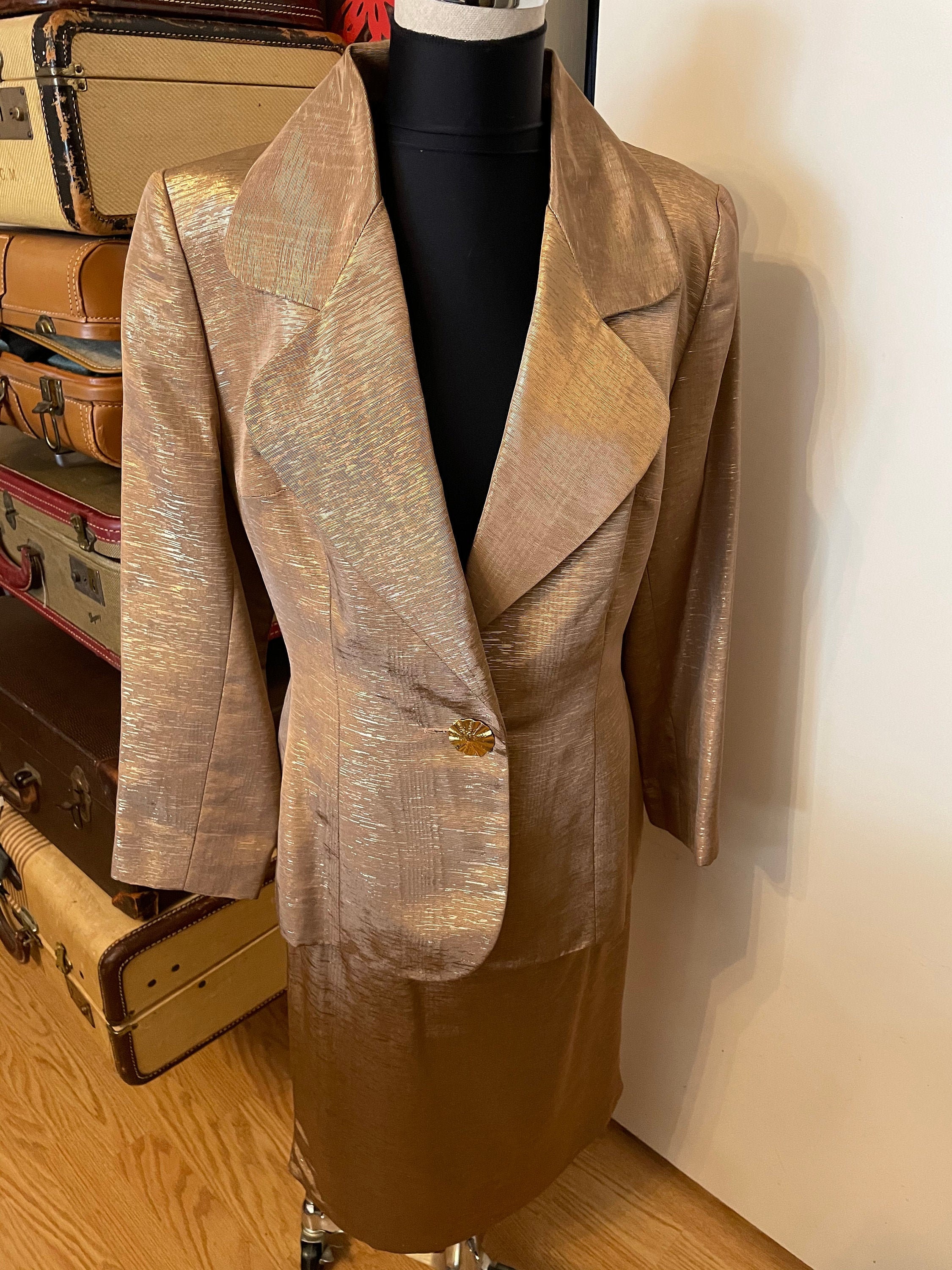 Vintage Givenchy Couture Gold Silk Lurex Blazer FR 44 - Etsy UK