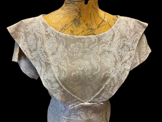 Champagne Brocade Wiggle Dress - image 2