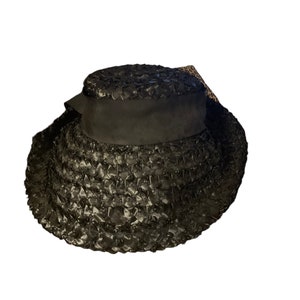 Elegant Black Straw Hat