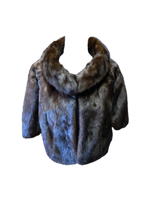 Dark Brown Mink Cape