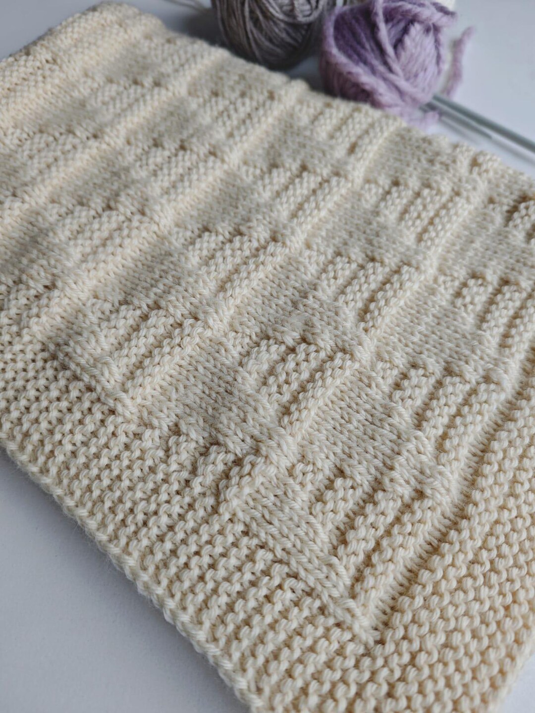 Easy Baby Blanket Pattern | Simple Knit Design | Easy for Beginners | 4 ...
