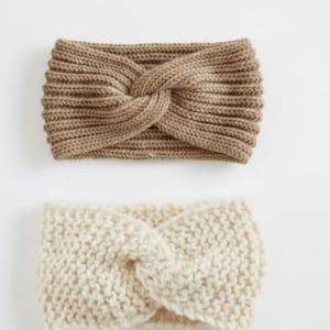 Breipatroon voor een gebreide hoofdband, PDF-patroon voor breinaalden, 2 ontwerpen, 2 maten (volwassenen en kinderen), instructies voor beginners.