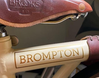 Decals for Brompton bike frame. Stickers on bicycle frame. Multiple colors.