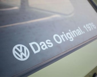 2pcs Car Decals for rear or side window. Das original. Will fit Volkswagen cars. Multiple sizes.