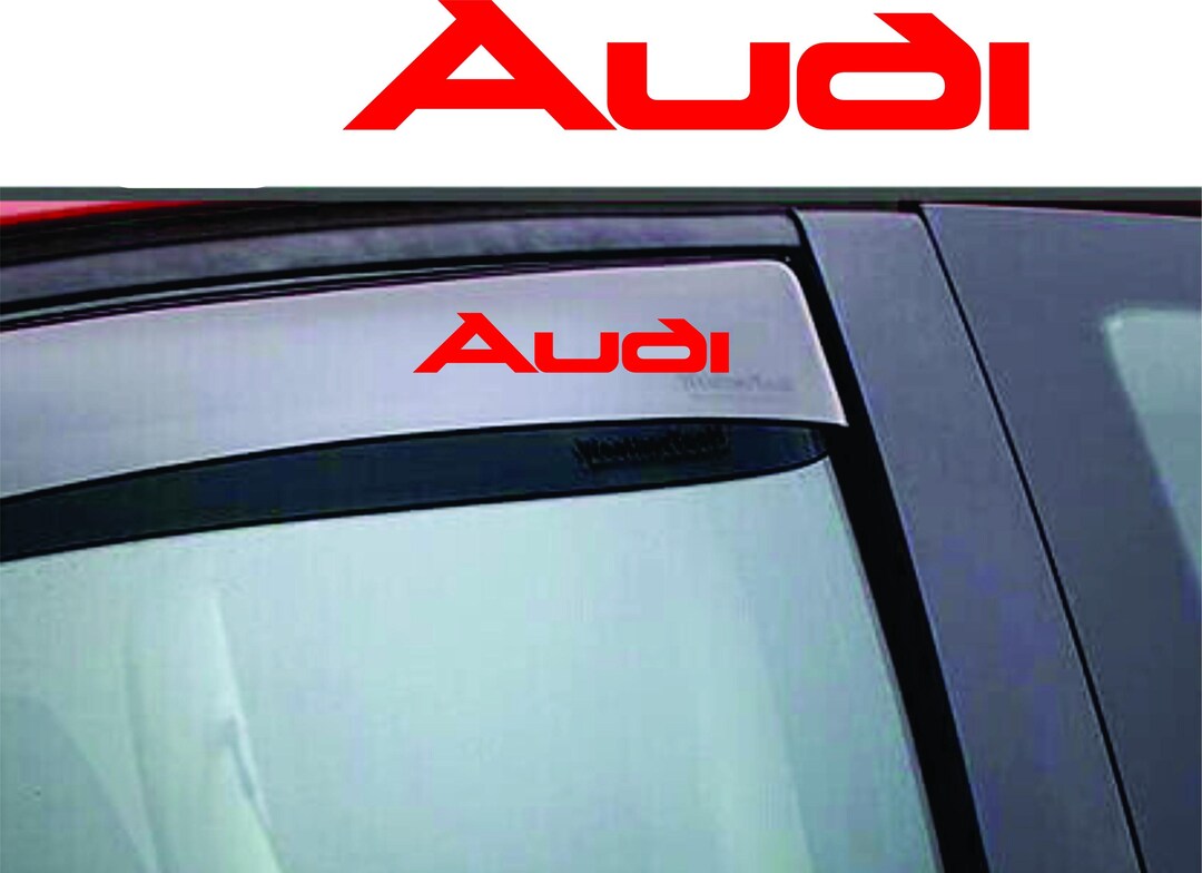 2x Audi Logo Decals- Stickers for Wind Deflector, Window. Will Fit All ...