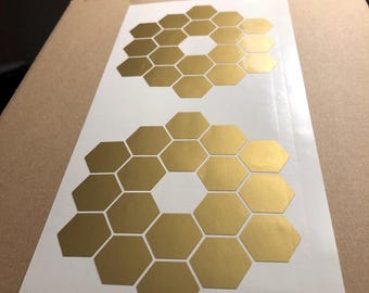 2x James Webb space telescope gold decals stickers size 100x110mm, vinyl graphics new