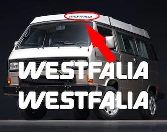 2pcs WESTFALIA Decals – Vinyl Graphics for Van, Camper, Truck, SUV