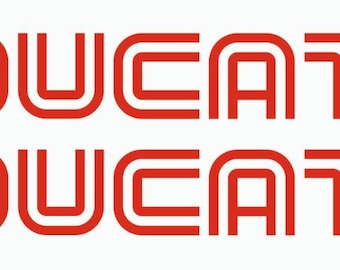 4x Ducati retro Helmet Decals (Die Cut Vinyl)