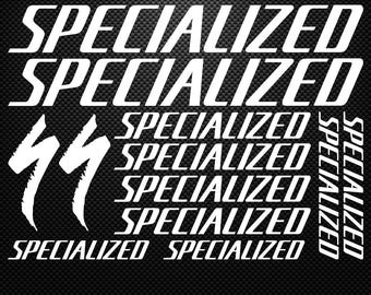12x kompatibla med Specialized cykelramsdekaler, MTB racercykel vinylklistermärken, svart vit röd matt guld silver