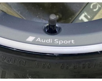 5 pegatinas con el logotipo deportivo de Audi para llantas. Compatibles con todos los modelos.