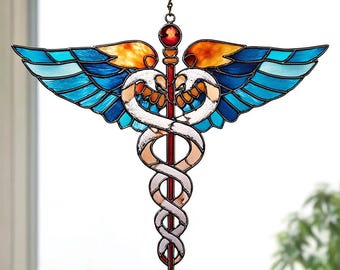 Medical Caduceus Suncatcher Nurse Doctor Graduation Healthcare Gift